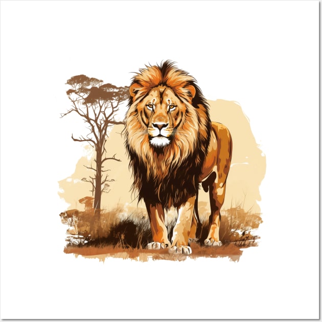 Wild African Lion Wall Art by zooleisurelife